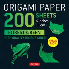 Origami Paper 200 sheets Forest Green 6