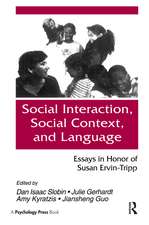 Social interaction, Social Context, and Language: Essays in Honor of Susan Ervin-tripp