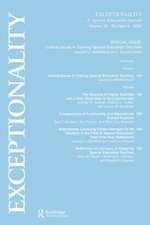 Critical Issues in Training Special Education Teachers: A Special Issue of exceptionality