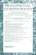 Normal Neuropsychological Development in the School-age Years: A Special Issue of developmental Neuropsychology