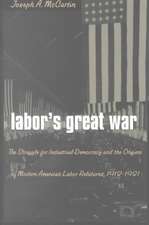 Labor S Great War: The Struggle for Industrial Democracy and the Origins of Modern American Labor Relations, 1912-1921