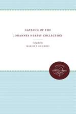 Catalog of the Johannes Herbst Collection