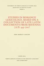 Studies in Romance Lexicology, Based on a Collection of Late Latin Documents from Ravenna (A.D. 445-700)