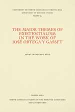 The Major Themes of Existentialism in the Work of José Ortega y Gasset