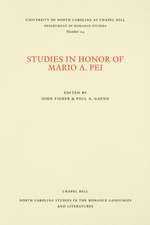 Studies in Honor of Mario A. Pei