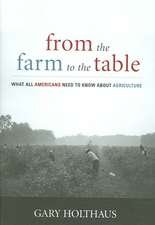 From the Farm to the Table: What All Americans Need to Know about Agriculture