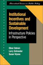 Institutional Incentives And Sustainable Development: Infrastructure Policies In Perspective