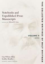 Notebooks and Unpublished Prose Manuscripts: Volume V – Notes