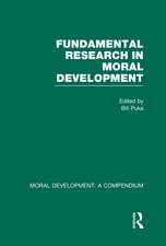 Fundamental Research in Moral Development