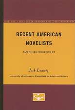 Recent American Novelists - American Writers 22: University of Minnesota Pamphlets on American Writers