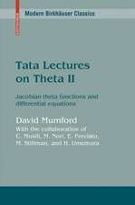 Tata Lectures on Theta II: Jacobian theta functions and differential equations