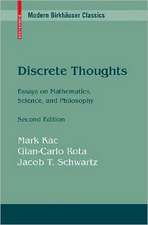 Discrete Thoughts: Essays on Mathematics, Science and Philosophy