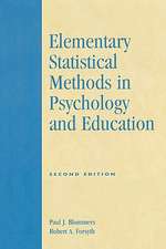 Elementary Statistical Methods in Psychology and Education, Second Edition