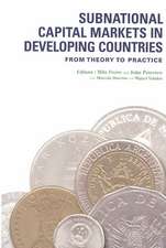 Subnational Capital Markets in Developing Countries: From Theory to Practice