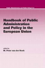 Handbook of Public Administration and Policy in the European Union