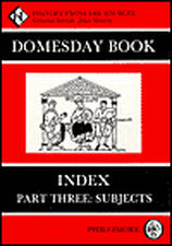 Domesday Book, Index, Part Three: Subjects