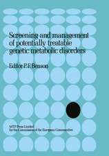 Screening and management of potentially treatable genetic metabolic disorders: Proceeding of the Workshop held in London, March 17–18, 1983