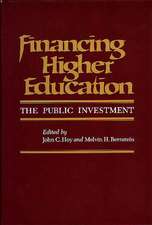 Financing Higher Education: The Public Investment