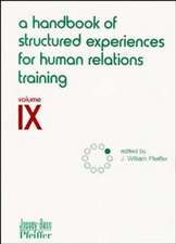 A Hdbk of Structured Experiences for Human Relations Training V 9