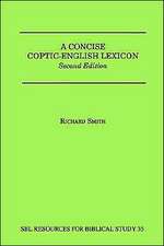 A Concise Coptic-English Lexicon