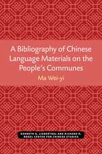 A Bibliography of Chinese Language Materials on the People's Communes