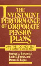 The Investment Performance of Corporate Pension Plans: Why They Do Not Beat the Market Regularly