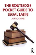 Routledge Pocket Guide to Legal Latin