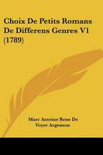 Choix De Petits Romans De Differens Genres V1 (1789)