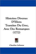 Histoires Diverses D'Elien