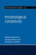 Morphological Complexity