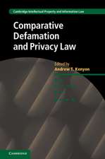 Comparative Defamation and Privacy Law