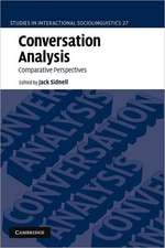 Conversation Analysis: Comparative Perspectives