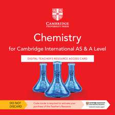 Cambridge International AS & A Level Chemistry Digital Teacher's Resource Access Card