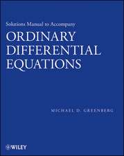 Solutions Manual to Accompany Ordinary Differential Equations