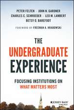 The Undergraduate Experience – Focusing Institutions On What Matters Most