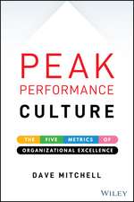 Peak Performance Culture – The Five Metrics of Organizational Excellence