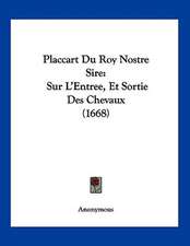 Placcart Du Roy Nostre Sire