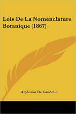 Lois De La Nomenclature Botanique (1867)