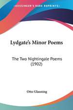 Lydgate's Minor Poems