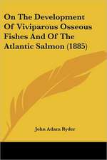 On The Development Of Viviparous Osseous Fishes And Of The Atlantic Salmon (1885)