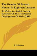 The Gender Of French Nouns, In Eighteen Lessons