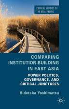 Comparing Institution-Building in East Asia: Power Politics, Governance, and Critical Junctures