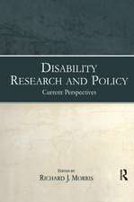 Disability Research and Policy: Current Perspectives