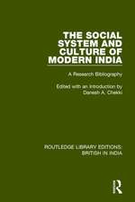 The Social System and Culture of Modern India: A Research Bibliography