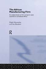 The African Manufacturing Firm: An Analysis Based on Firm Studies in Sub-Saharan Africa