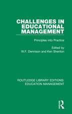 Challenges in Educational Management: Principles into Practice