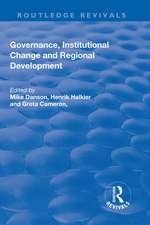 Governance, Institutional Change and Regional Development