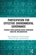 Participation for Effective Environmental Governance: Evidence from European Water Framework Directive Implementation