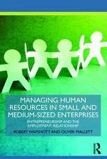 Managing Human Resources in Small and Medium-Sized Enterprises: Entrepreneurship and the Employment Relationship