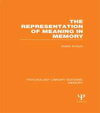 The Representation of Meaning in Memory (PLE: Memory)